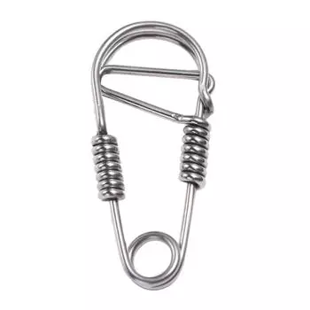 Snap Clip Clasp Dual Lock Keychain Hook Carabiner Key Ring Belt Clip серебряный