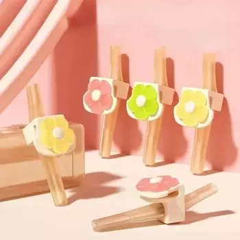 Snap Straw Supplementary Food for Baby Children Silicone Anti Choking Drinking Congee and Soup Washable Removable Straw розовый