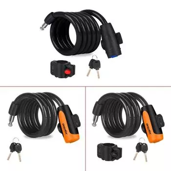 Снаряжение для верховой езды, кольцевой замок для мотоцикла, фиксированный безопасный электрический замок с паролем, тросовый замок для горного велосипеда
