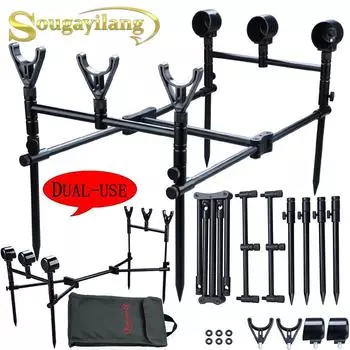 Снасти для ловли карпа, кронштейн для удочки, алюминиевые специализированные ворота для рыбалки, стиль, удочка для рыбалки чёрный