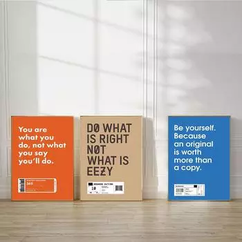 Sneaker Box Quote Wall Art Poster Canvas Painting Boys Gifts Modern Fashion Sneakerhead Originals Print Pictures Home Room Decor 21x30cm No Framed бордовый