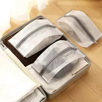 Sneaker Pouch Transparent Waterproof Breathable Excellent All-Purpose Shoe Net Bag Cosmetic Pouch Home Supplies