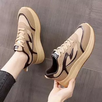 Кроссовки женские осенние новые резиновые мягкие на подошве цвета хаки и черного цвета, подходящие по цвету кроссовки Muffin Bottom Cortez, смешанная партия 35