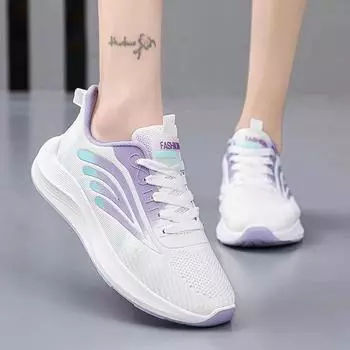 Кроссовки женские новые весенние ранние женские туфли мягкая подошва легкие увеличенные студенческие сетчатые дышащие повседневные кроссовки 36
