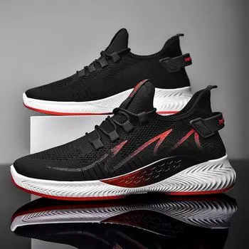 Sneakers 2024 spring and autumn casual shoes fashion breathable trendy men s shoes Korean version flying woven shoes running shoes 39 белый