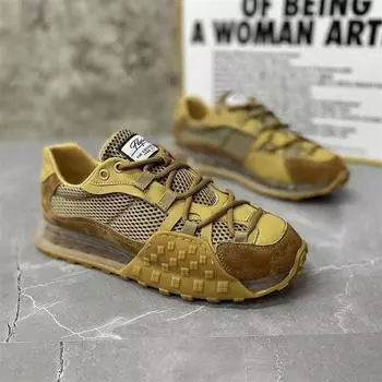 Sneakers Casual Men Designer Air Cushion Board Shoes Fashion Leather Mesh/Fabric Breathable Height Increased Flat Platform Shoes 38