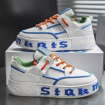 Sneakers Casual Men Designer Board Shoes Fashion Microfiber Leather Fabric Breathable Height Increased Flat Platform Sport Shoes 39
