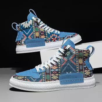 Sneakers Casual Mens Designer Middle/Low Top Board Shoes Fashion Leather Fabric Breathable Height Increased Flat Platform Shoes 39