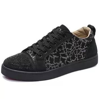 Sneakers Casual Mens Designer Punk Bling Board Shoes Fashion Microfiber Leather Upper Height Increased Platform Nightclub Shoes 39