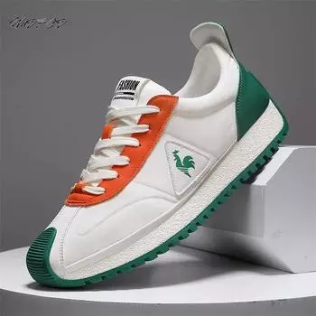 Sneakers Casual Mens Retro Running Shoes Fashion Microfiber Leather Fabric Breathable Height Increased Flat Platform Sport Shoes 39