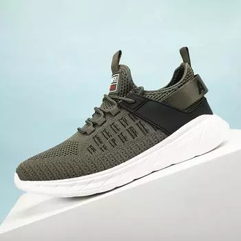 Sneakers fashion men s shoes flying woven trendy shoes men s casual shoes British boys shoes dad shoes 40 серый