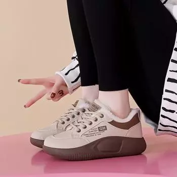 Sneakers for pregnant women in winter, new non-slip and lightweight soft-soled cotton shoes for women 35 чёрный