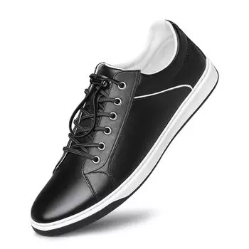 Sneakers Genuine Leather Simple Design No Tie Shoelaces 22 Black [Zero] Men s R1262 Spring/Summer 26.5cm чёрный