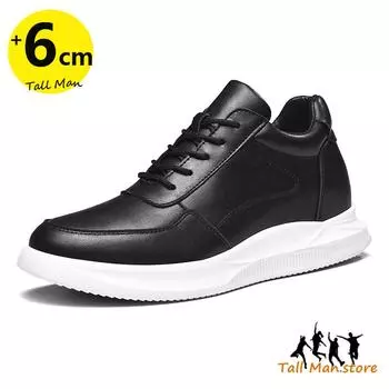 Кроссовки Обувь для увеличения роста Обувь на платформе Обувь для увеличения роста Кожаная обувь Стельки 7 см Мужская Повседневная обувь Обувь для увеличения роста 37