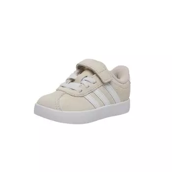 Sneakers Kids VL COURT EL1 Boys Girls Beige cm [Adidas] 3.0 12~16.5cm Alumina/Footwear White/Wonder (JH5291) 14.5