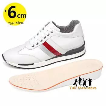 Кроссовки Мужские Обувь для роста Обувь на платформе Обувь для увеличения роста Кожаная обувь Стельки Обувь для роста на 6 см 37