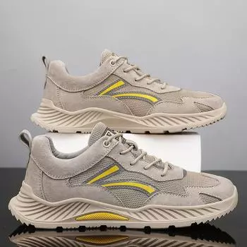 Sneakers Men s 2024 New Summer Mesh Breathable Lightweight Running Shoes Lace-up Soft Sole Casual Shoes Jinjiang Spot 39