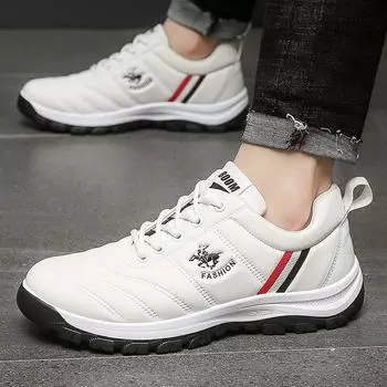 Sneakers men s 2025 new autumn and winter Korean version trendy dad shoes low-top thick-soled white shoes soft-soled casual shoes men 39 белый