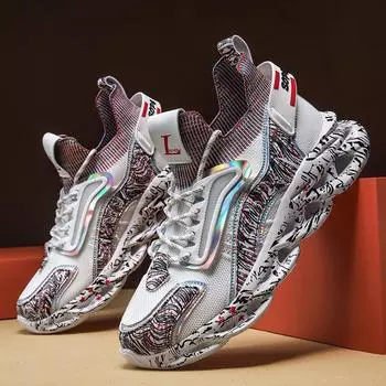 Sneakers men s 2025 new breathable running shoes twist sole graffiti Guochao men s shoes sneakers 39