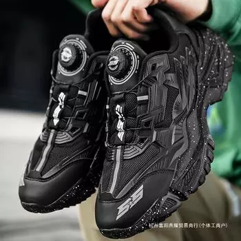 Sneakers men s 2025 rotating button foreign trade large size dad shoes couple running mecha shoes men s shoes 35