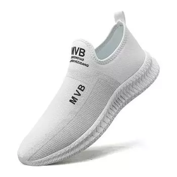 Sneakers men s 2025 spring new fly-woven mesh running shoes breathable casual shoes men soft-soled trendy men s shoes 39