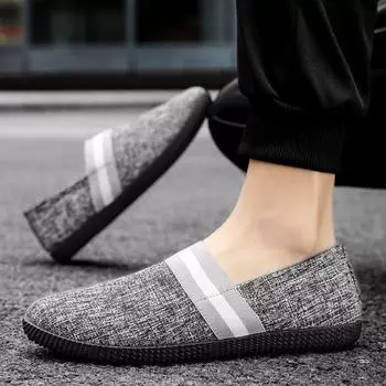 Sneakers Men s New Flat Bottomed Loafers Lightweight Set for Outdoor Non Slip Casual Shoes Luxury Soft Soled Walking Shoes 39 чёрный