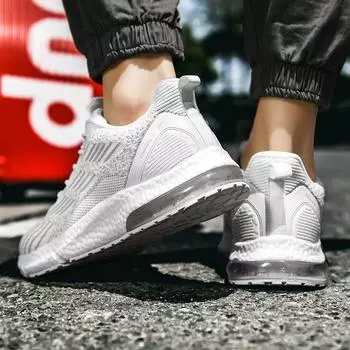 Sneakers men s summer casual men s shoes breathable mesh running shoes 2024 new autumn white shoes men s trendy shoes 39 белый