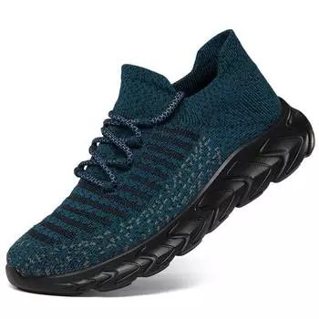 Кроссовки мужские туфли дышащие синие модные мужские оригинальные повседневные легкие прогулочные мужские теннисные туфли большого размера Zapatillas Hombre 2024 36 павлин голубой