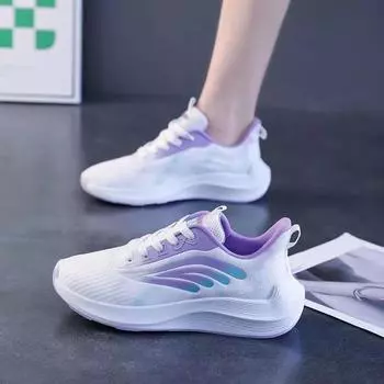 Sneakers New Fashion Casual Versatile Korean Edition Mesh Women s Shoes Travel Flying Weaving Little White Shoes Flat Casual Shoes 36 чёрный