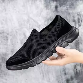 Sneakers Shoes for Women 2024 Summer Leisure Mesh Outdoor Lightweight Sports Shoes Women s Flat Bottom Slippers Vulcanized Shoes 35 чёрный