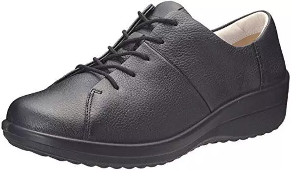 Sneakers Walking Shoes Genuine Leather Wide Easy Walking Zipper 4E ASC 3470 Black 25 cm [Achilles Sorbo] Women s чёрный