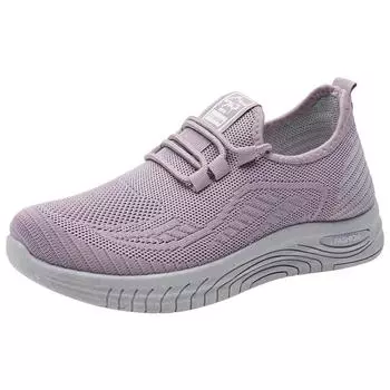 Sneakers Women Fashion Women Lace Up Mesh Comfortable Breathable Non-slip Platform Shoes Wedges Loafers Zapatos De Mujer 36
