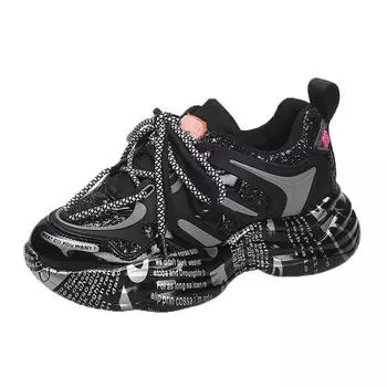 Sneakers women s 2025 autumn and winter trendy shoes round head lace-up muffin sole casual shoes women s explosion 35