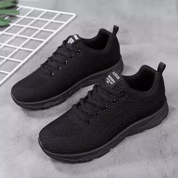 Sneakers Women s 2025 Summer New Large Size Air Cushion Flying Weaving Running Shoes Shock Absorption Lightweight Versatile Casual Shoes 35