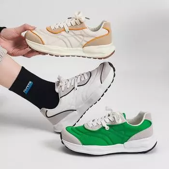 Кроссовки женские новые папины туфли Ins модная обувь универсальные туфли Forrest Gump с мягкой подошвой повседневная обувь легкие кроссовки 35 белый