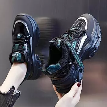 Sneakers women s spring 2025 new casual shoes platform heightening versatile women s shoes running shallow mouth dad shoes women s tide 35
