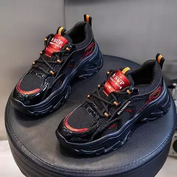 Sneakers women s spring 2025 new casual single shoes thick-soled heightening dad shoes women s running shallow mouth versatile women s shoes 35