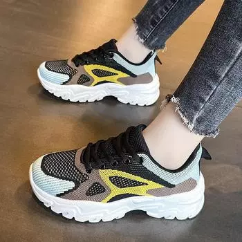 Кроссовки женские весенние модные универсальные повседневные женские туфли легкие амортизирующие сетчатые дышащие кроссовки 35