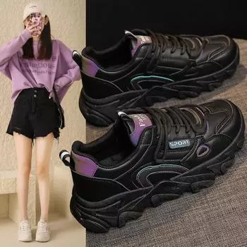 Sneakers women s Xiaobai spring summer 2024 new high school student running women s shoes junior high school dad shoes 35