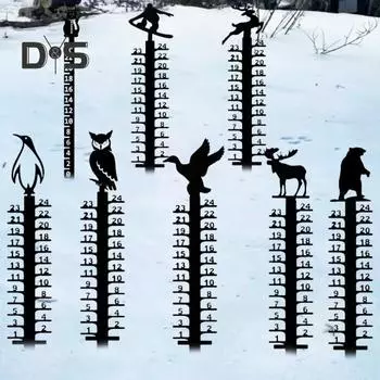 Снегомер уличный железный столб для измерения снегопада простая установка зимний индикатор глубины снега для двора газон садовый декор H