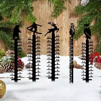 Снегомер уличный железный столб для измерения снегопада простая установка зимний индикатор глубины снега для двора газон садовый декор A