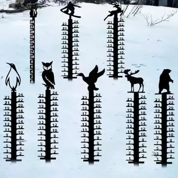 Снегомер уличный железный столб для измерения снегопада простая установка зимний индикатор глубины снега для двора газон садовый декор E