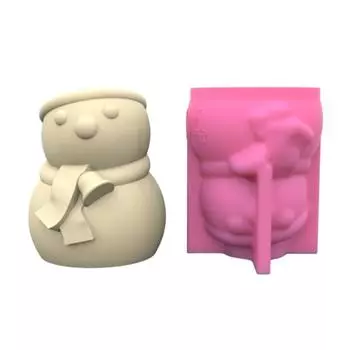 Снеговик, гипсовая силиконовая форма, суккуленты, бетонная ваза для цветов, гипсовая цементная форма, глиняная форма, форма для подсвечника