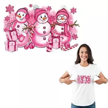 Снеговик, праздничные термонаклейки для одежды, термоклейкая наклейка «сделай сам», одежда, аппликация, художественные ремесла, гладильная нашивка