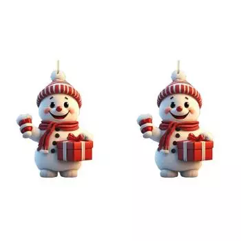 # Снеговик Рождественская елка Подвеска Мини Подвесные украшения Подарки для вечеринок (Стиль D)