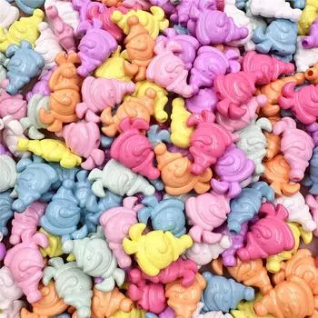 Снеговик ручной работы, 5 шт., рождественские украшения, акриловые материалы из бисера, аксессуары для бусин для изготовления браслетов, сережек, DIY ювелирные аксессуары, сплошной цвет оранжевый