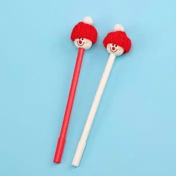 Снеговик смайлик гелевая ручка креативный пресс-офис подарок школьные принадлежности канцелярские принадлежности Kawaii забавные ручки 2 шт. Ink Color:Black