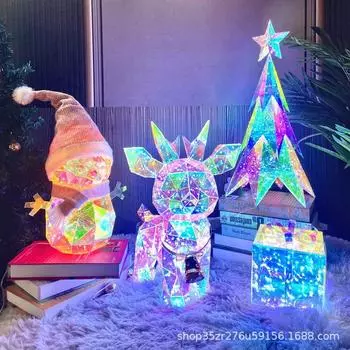 Снеговик со светодиодной подсветкой, рождественское украшение, украшение для вечеринки, рождественский подарок, подарочная коробка на День святого Валентина