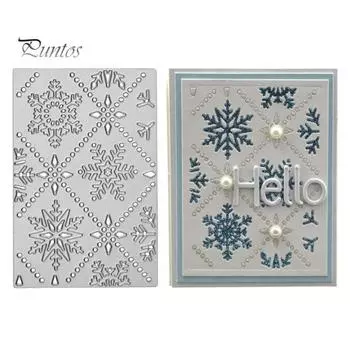 Снежинка DIY скрапбукинг бумага тиснение резка трафарет декоративная форма серебряный