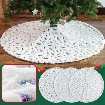 Снежинка Рождественская елка Юбка Украшение Рождественские Украшения Новогодние Праздничные Атрибуты Рождественская Атмосфера Украшения 90 золотой